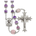 Capped Amethyst Gemstone Rosary thumbnail 1