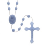 Blue Plastic Rosaries - Pkg of 100 thumbnail 1