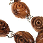 Olive Wood Carved Bead Rosary with Holy Land Soil thumbnail 3