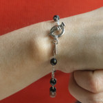 Agate & Sterling Nail Rosary Bracelet thumbnail 3