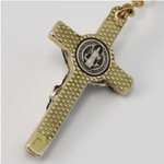 St. Benedict Gold Plated Black Rosary thumbnail 3