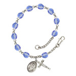Our Lady Of Fatima Blue September Rosary Bracelet 6mm thumbnail 1