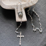 St. Elizabeth of Hungary Crystal Rosary thumbnail 1