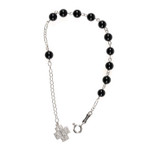 Black Onyx & Sterling Rosary Bracelet thumbnail 2