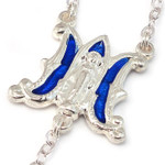 Annunciation Iridescent Blue Rosary thumbnail 4