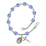 Our Lady Of Czestochowa Blue September Rosary Bracelet 6mm thumbnail 1