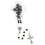Black First Communion Rosary with Cross-Shaped Box thumbnail 1