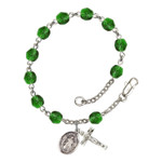 Divine Mercy Green May Rosary Bracelet 6mm thumbnail 1