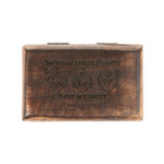 Personalized Three Hearts Rosary Box