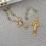 Ghirelli Miraculous Medal Gold & Blue Rosary thumbnail 1