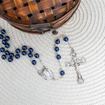 SS 7MM Dark Blue Rosary thumbnail 1