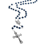 SS 7MM Dark Blue Rosary thumbnail 2