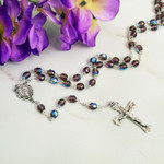 Bohemian Glass Birthstone Rosary – Amethyst / February thumbnail 1