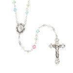 Swarovski Multicolored Pastel Sterling Rosary thumbnail 2