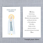 Our Lady of Lourdes Personalized Prayer Card thumbnail 1