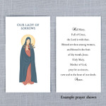 Our Lady of Sorrows Personalized Prayer Card thumbnail 1