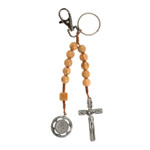 Clip-On Olive Wood Miraculous Medal One Decade Rosary  thumbnail 2