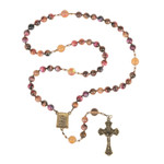 St. Philomena Purple Tiger Eye Rosary thumbnail 3