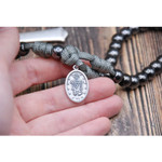 Gunmetal St. Benedict Paracord Rosary - Multiple Colors thumbnail 4