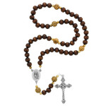 St. Joseph Wood Bead Rosary