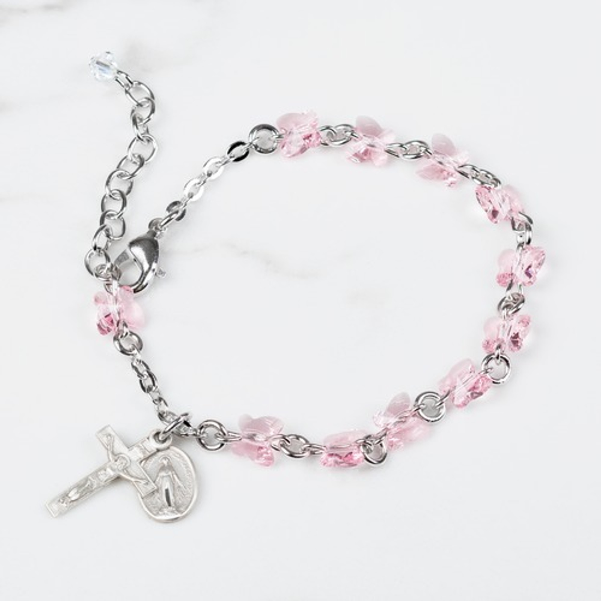 Swarovski butterfly bracelet rose gold Clearance