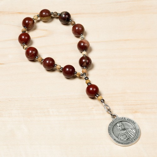 St. Maximilian Kolbe Addiction Decade Rosary & Card