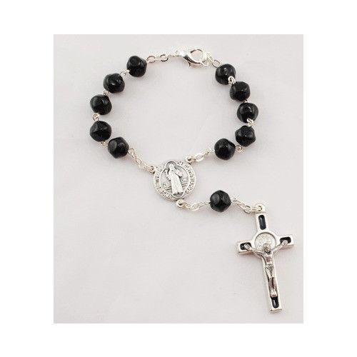 Black St. Benedict Auto Rosary