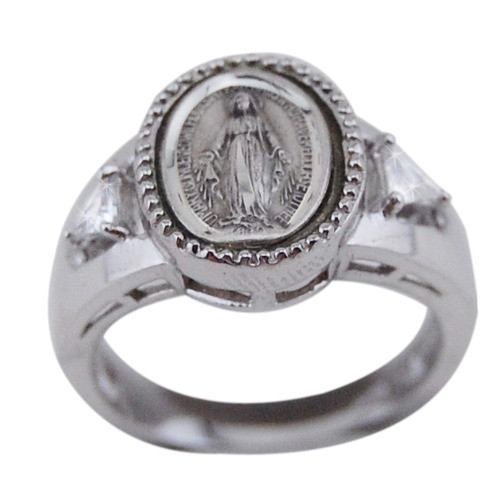 Sterling Silver Miraculous Medal Ring