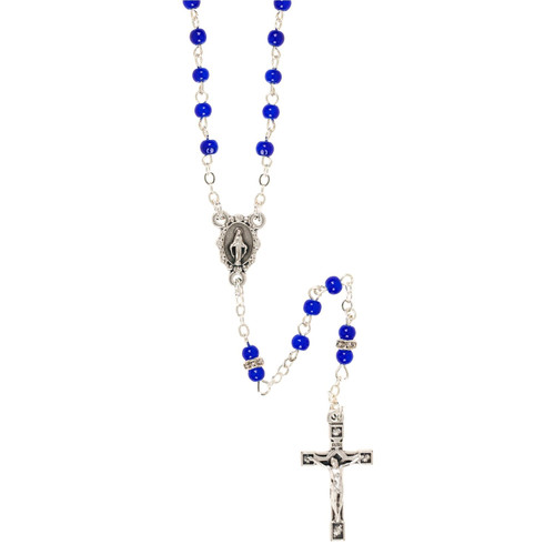 Petite Blue Miraculous Rosary