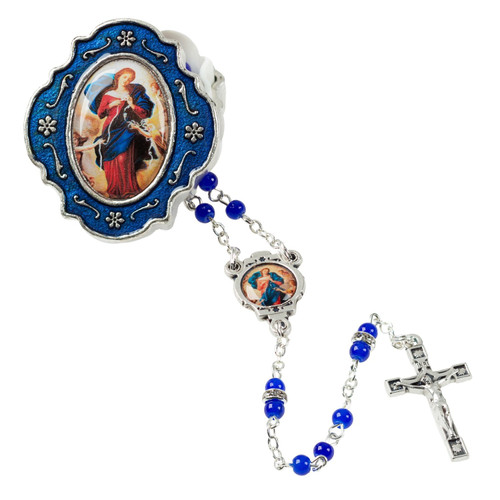 Petite Mary Undoer of Knots Rosary with Holder