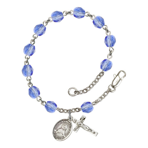 Immaculate Heart Of Mary Blue September Rosary Bracelet 6mm