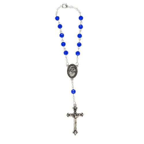 Sapphire Auto Rosary