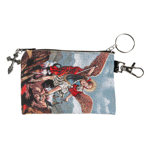 St. Michael Rosary Pouch with Keyring