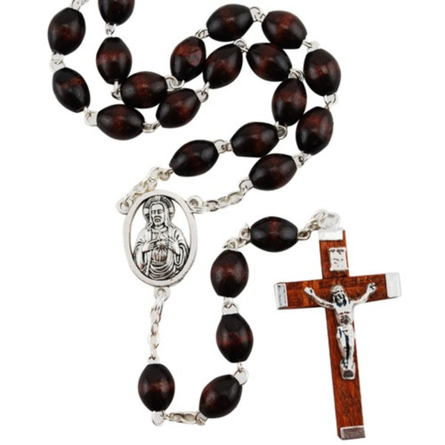 Stations of the Cross Rosary - Brown Wood | Rosary.com™