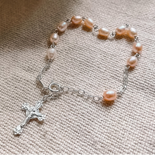 Blush Pearl Rosary Bracelet