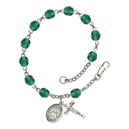 Immaculate Heart Of Mary Teal December Rosary Bracelet 6mm