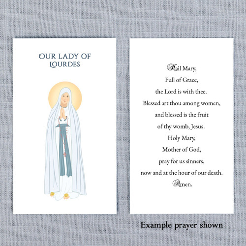 Our Lady of Lourdes Personalized Prayer Card