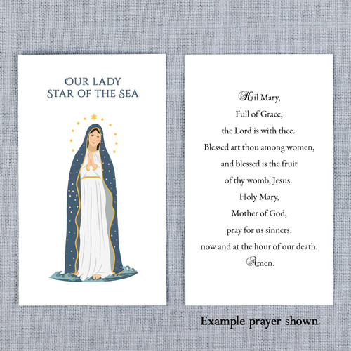 Our Lady Star of the Sea Personalized Prayer Card
