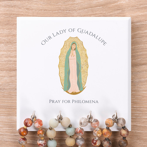 Personalized Our Lady of Guadalupe Rosary Rack