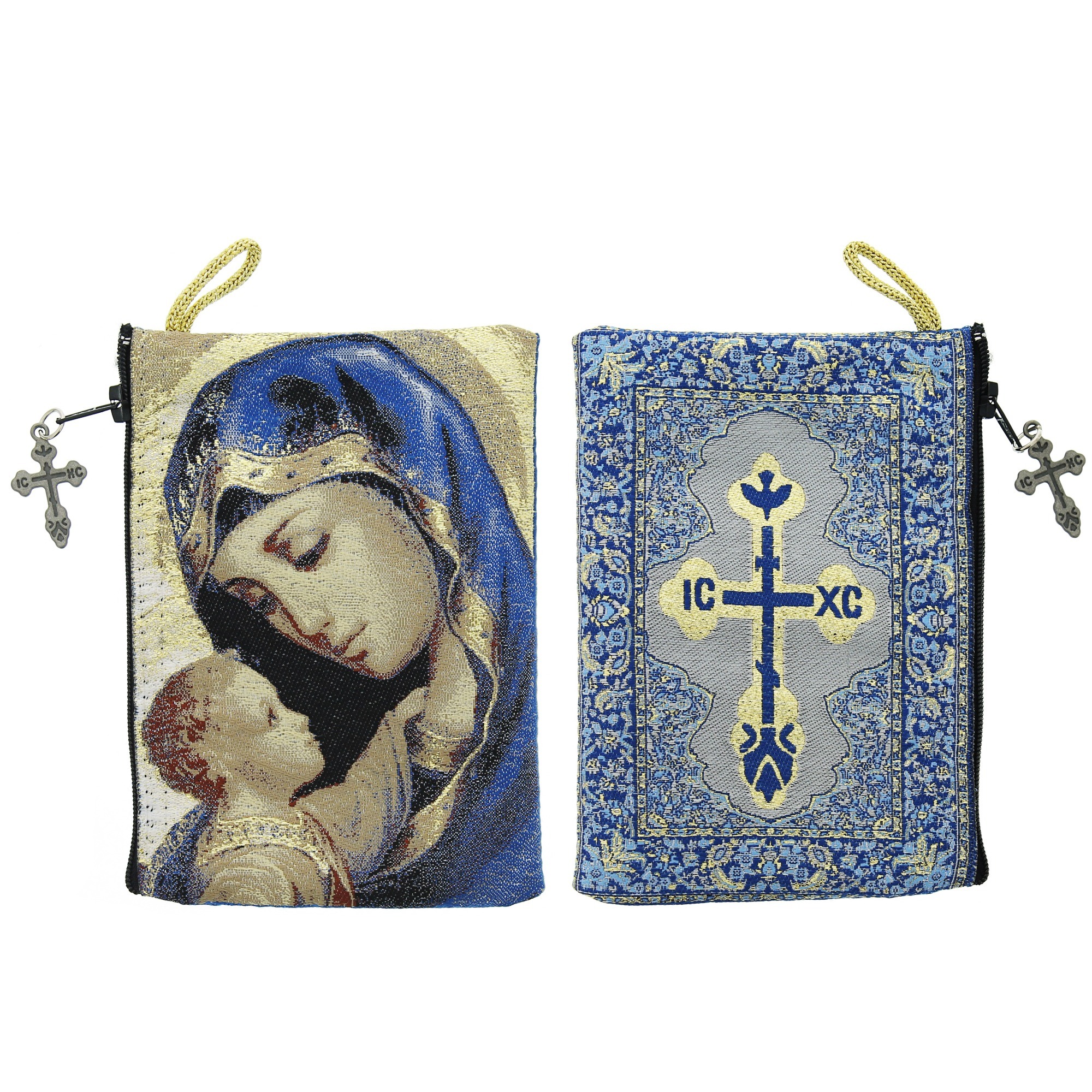 Madonna & Child Rosary Tapestry Pouch | Rosary.com™