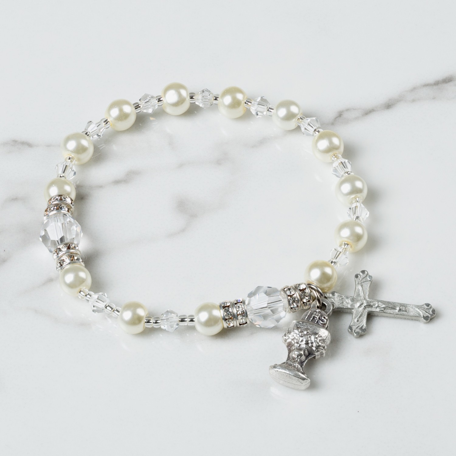 Buy Girl's Personalised First Holy Communion Bracelet With Cross Charm,  Gift Boxed for Daughter, Goddaughter, Granddaughter, Sister, Niece Etc..  Online in India - Etsy