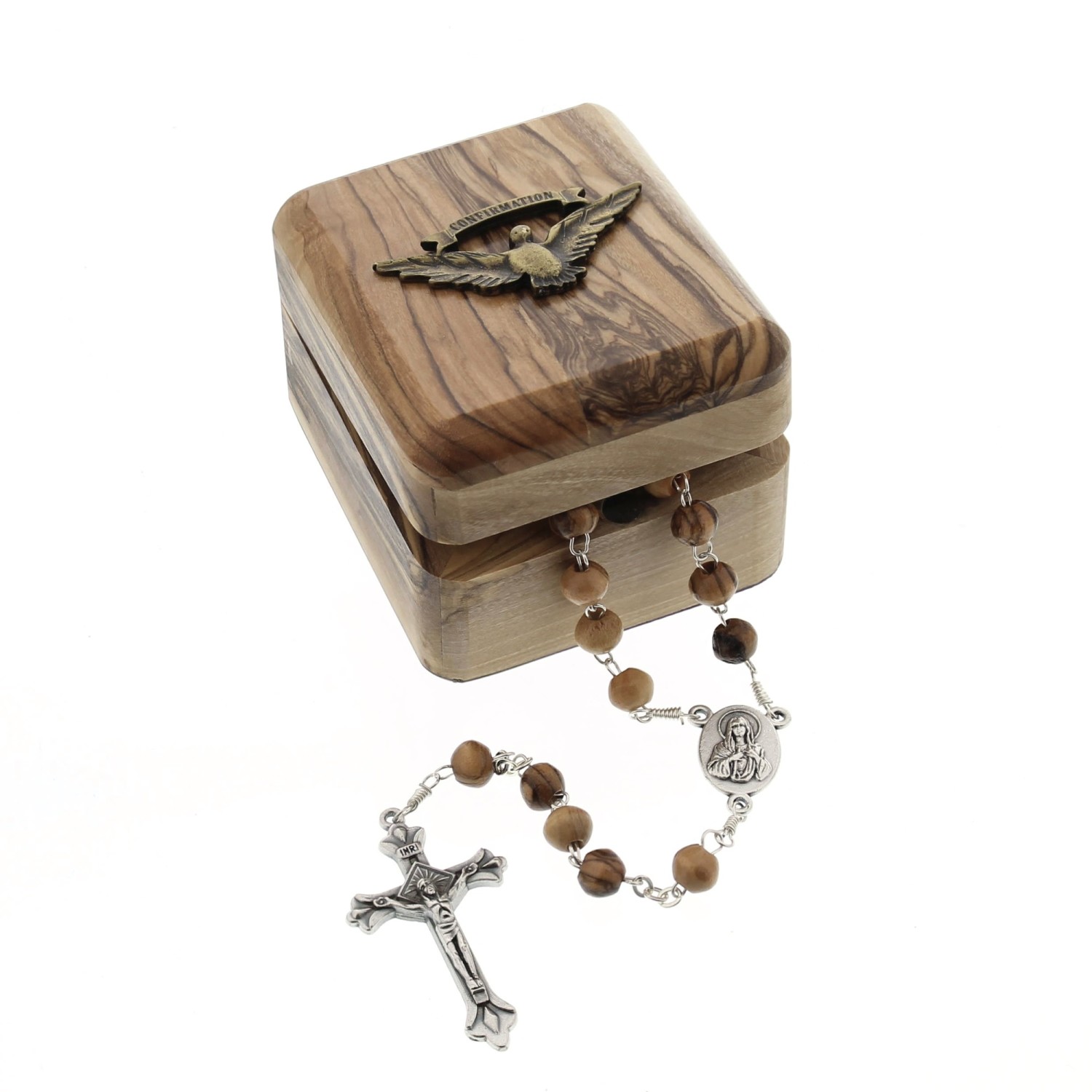 Confirmation Rosary Box with Rosary Made of Olivewood – The Catholic Store