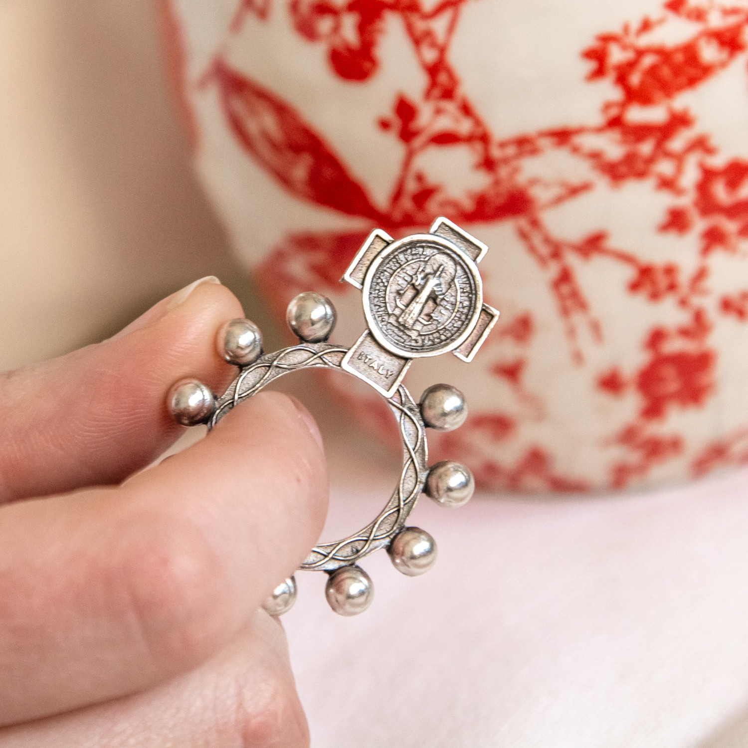 Pocket on sale rosary ring