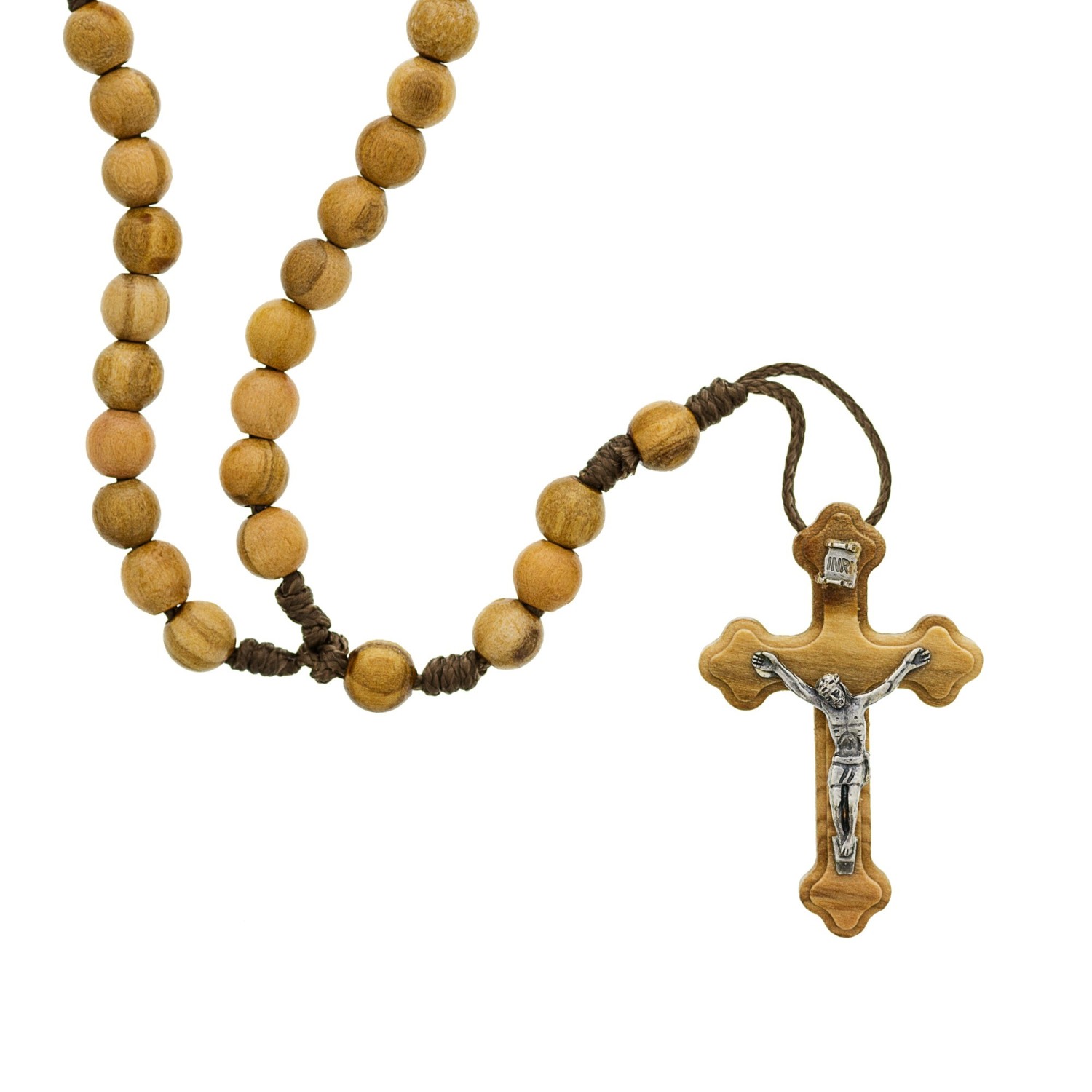 1-2 PCS First Communion Gifts-Wooden Rosary Beads Cross Necklace for Men  Women，Car Rearview Mirror Pendant with St Benedict, Our Father Adjustable  Christian Catholic Bulk Wood Rosaries Jewelry | Amazon.com