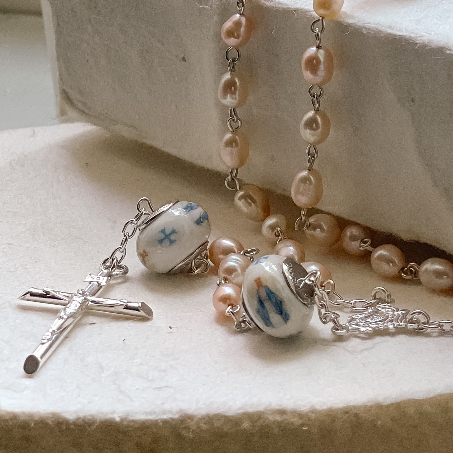 Pearl rosary best sale
