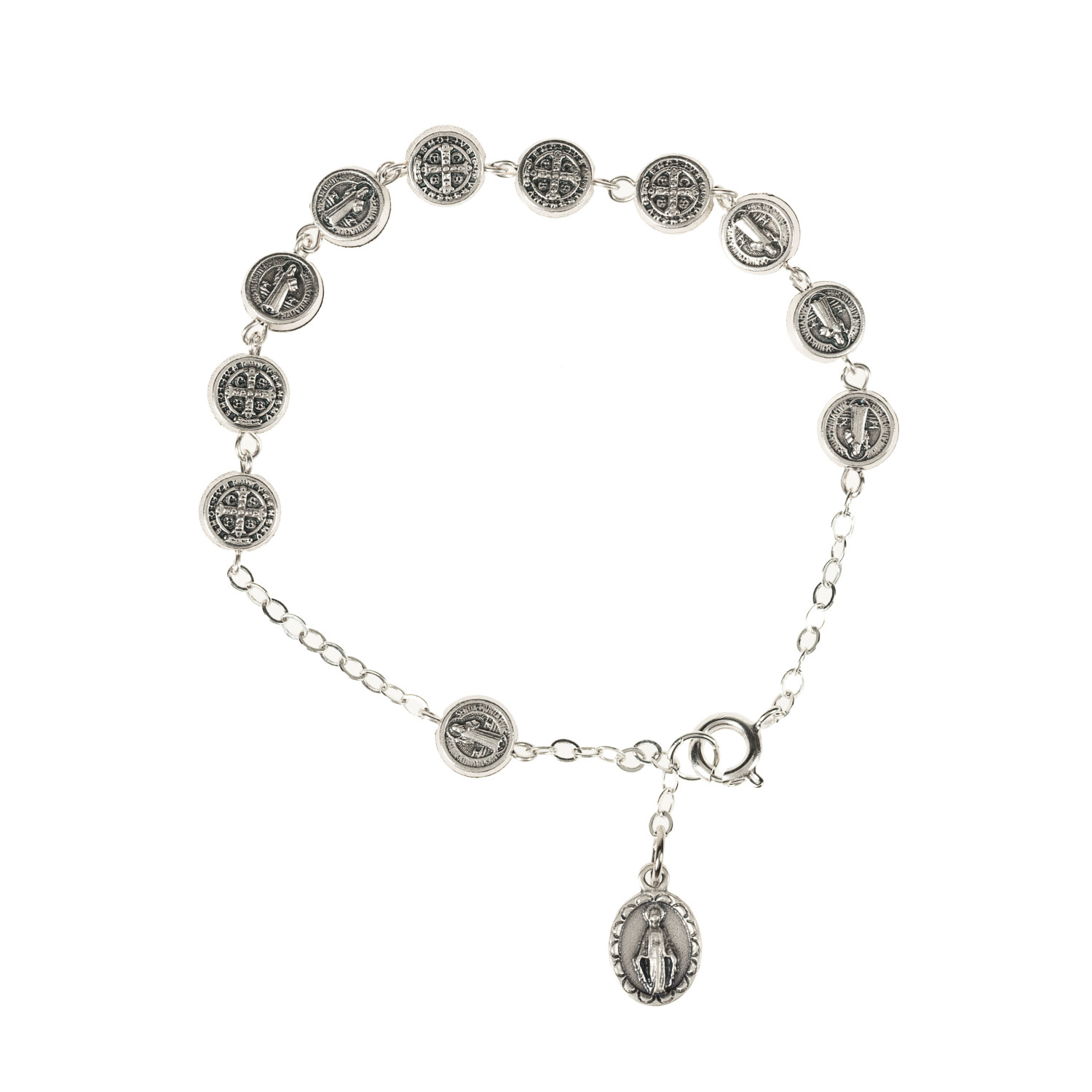 St. Benedict & Miraculous Medal Rosary Bracelet