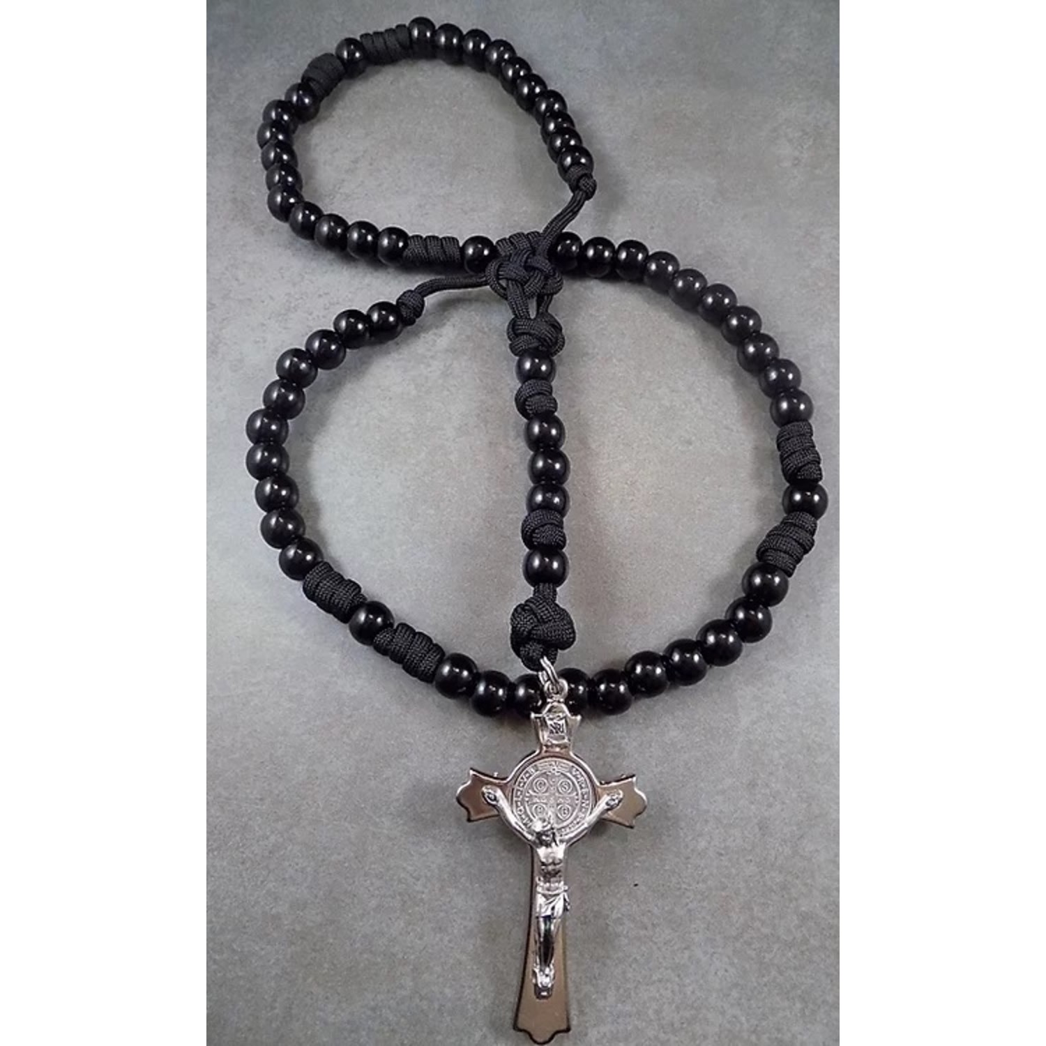 Geniune 12mm Black Monk Bead Necklace Blessed by Monks