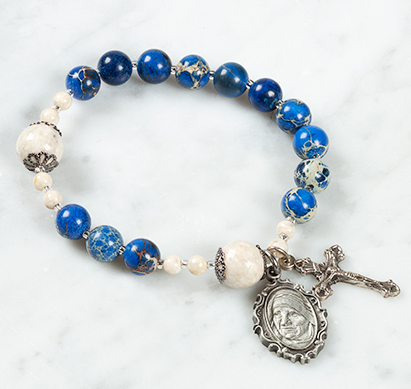 Pearl St. Benedict Rosary Eyeglasses Holder