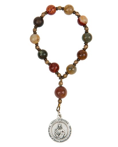 Shop compact 1 decade Jesus, Mary, patron saint rosaries