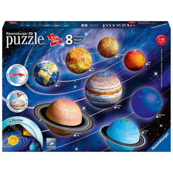Ravensburger Solar System 8 Planets 3D Puzzle Model 522pc Ravensburger Solar System 8 Planets 3D Puzzle Model 522pc